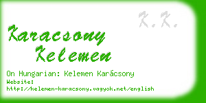 karacsony kelemen business card
